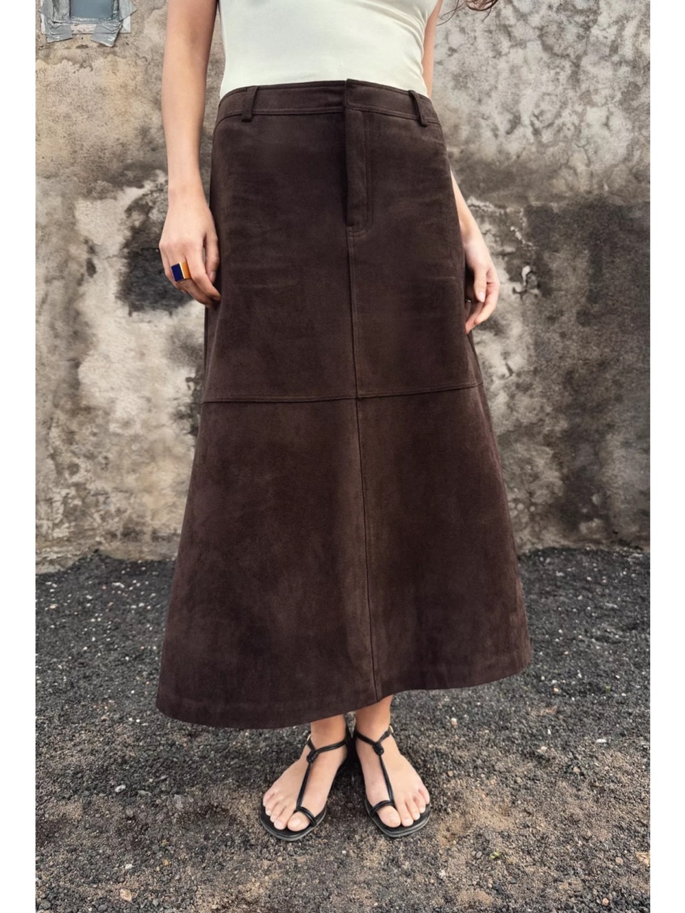 Zara Faux Suede Skirt NWT